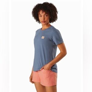 Arc’teryx A Squared‎ Stretch Cotton T-Shirt in Stratosphere Blue XS